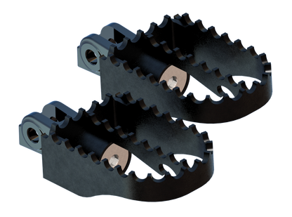 Burly Brand B13 - 1200B MX Style Foot Pegs for Honda Rebel 1100, Black - Kelly Motorsports
