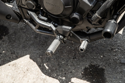 Burly Brand Slash Cut Foot Pegs for Honda CMX1100 Rebel 1100 - Black - Kelly Motorsports
