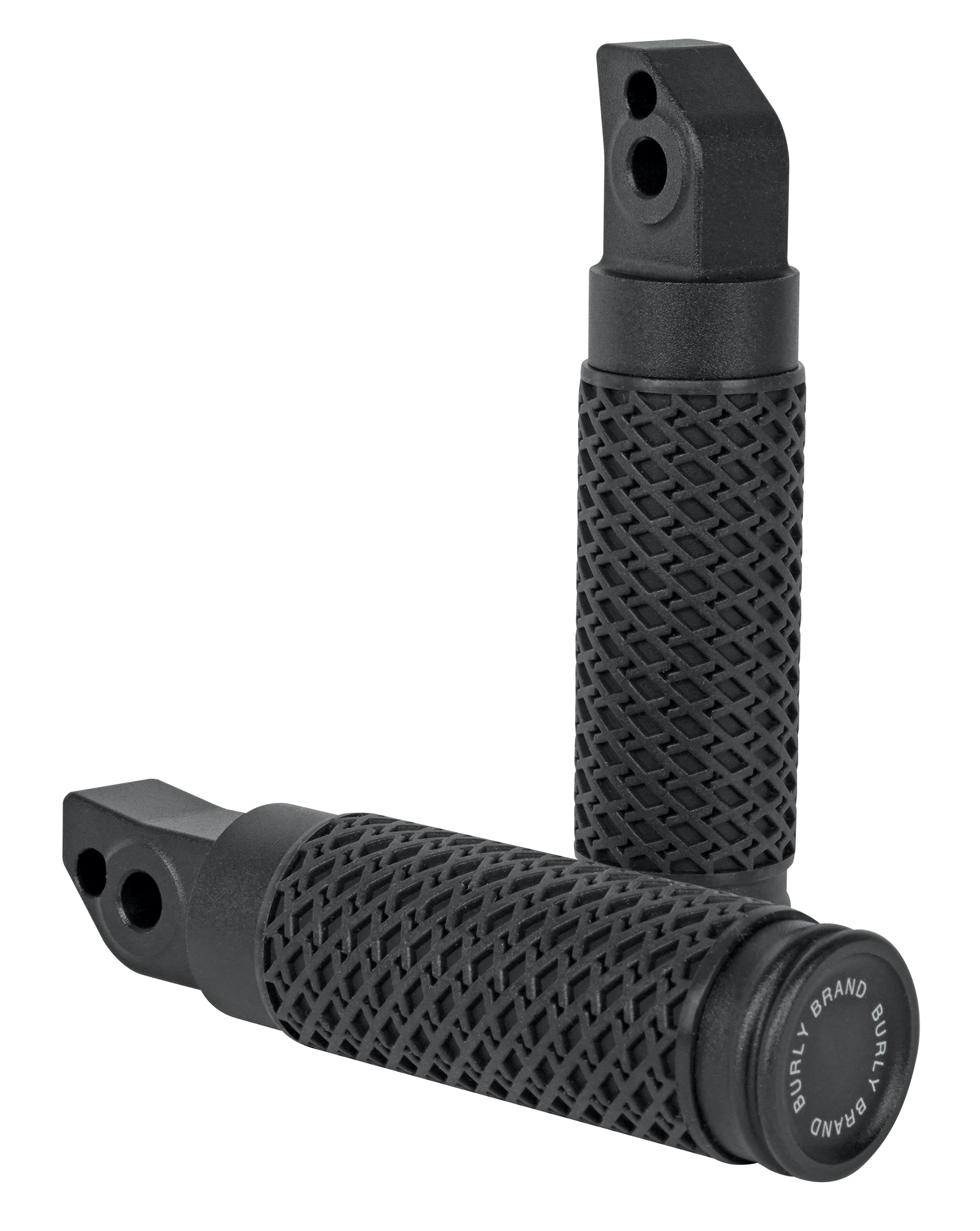 Burly Brand Slash Cut Pass Foot Pegs for Honda CMX1100 Rebel 1100, Black - Part B13 - 1205B - Kelly Motorsports