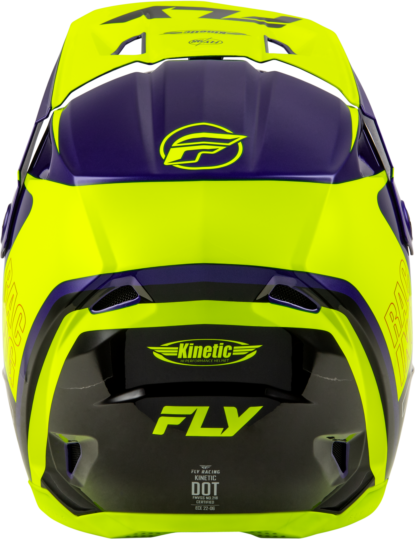 Fly Racing Adult Kinetic Rally Hi-Vis/Blue/Black Offroad Helmet LG