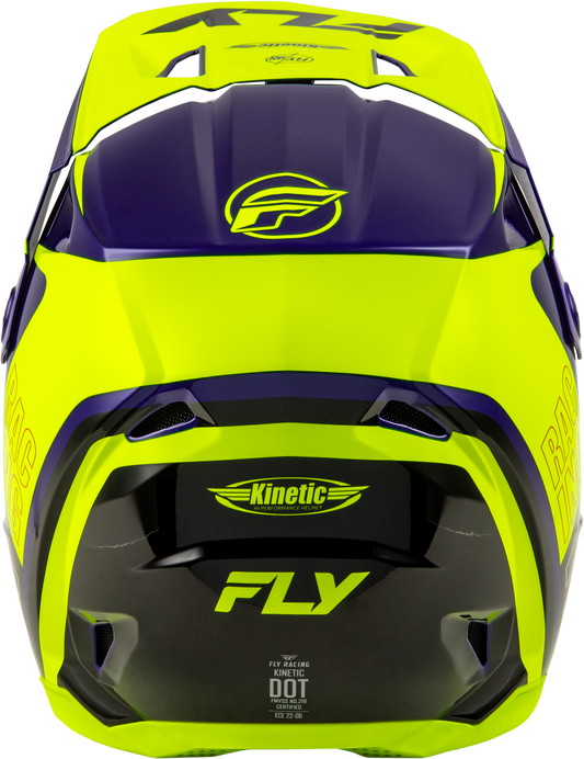 Fly Racing Adult Kinetic Rally Hi-Vis/Blue/Black Offroad Helmet LG