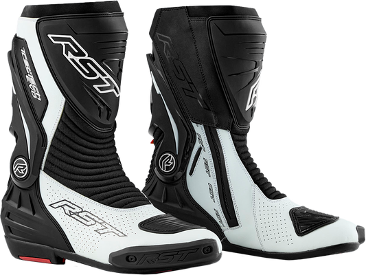 RST Women's Tractech Evo D3O Motorcycle Boots – Black and White, Size 9