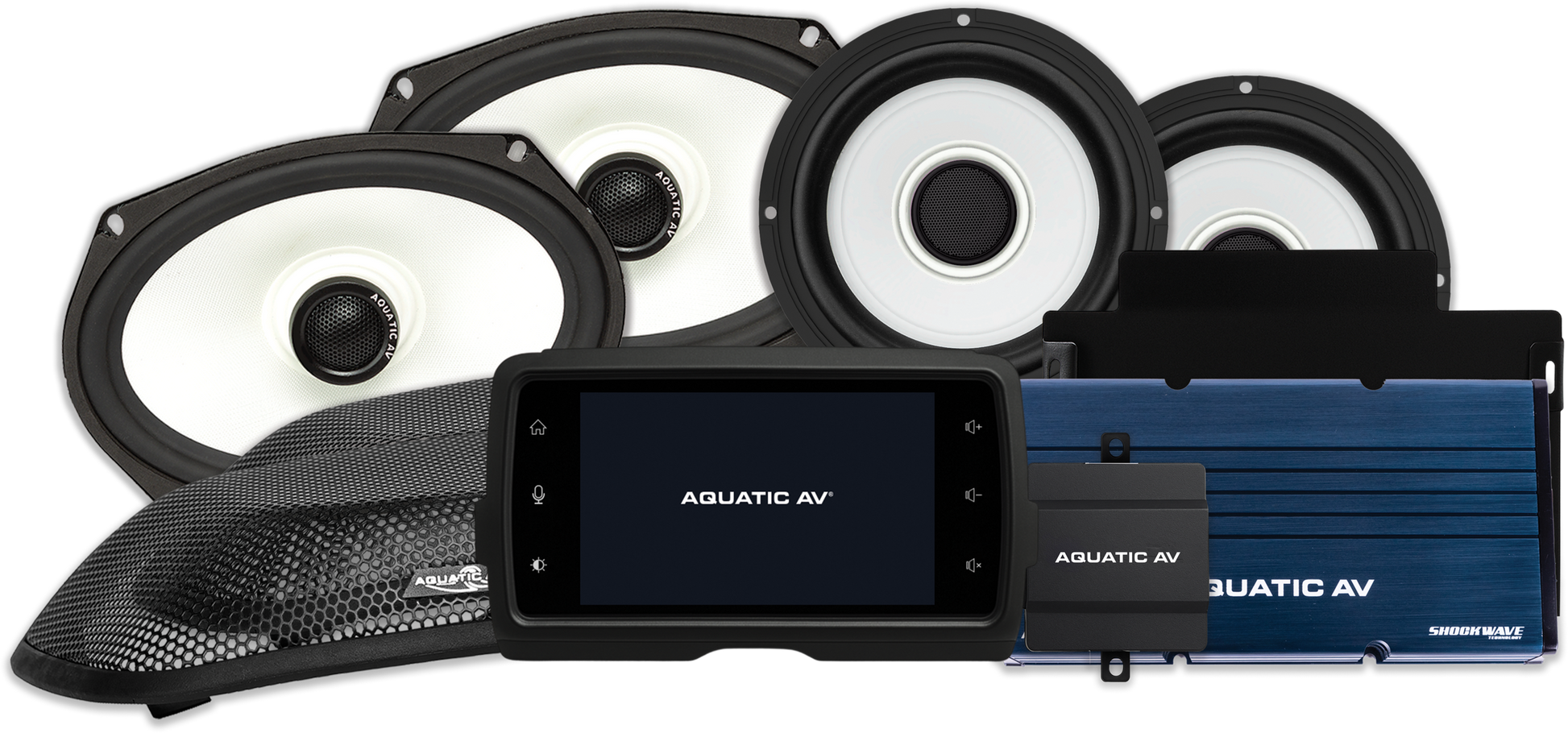 AQUATIC AV HK425 Exclusive Harley Package Fltr 14-23 Marine Audio System