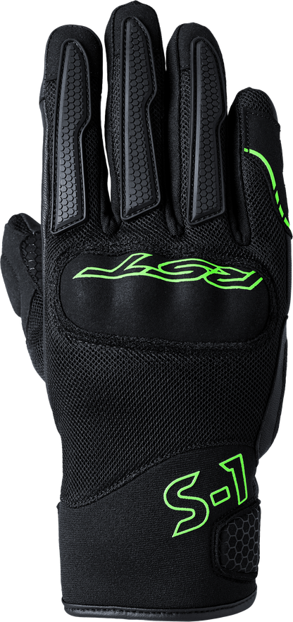 RST S1 Mesh CE Gloves Black and Neon Green, Extra Large - Part Number 103182NEO-11