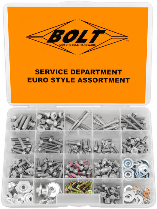 BOLT Euro Style Bolt Kit SVCEURO – Service Department Assortment for KTM and More