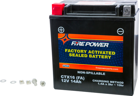 Fire Power CTX16-BS (FA) Sealed Motorcycle Battery for Triumph Tiger 800 Series