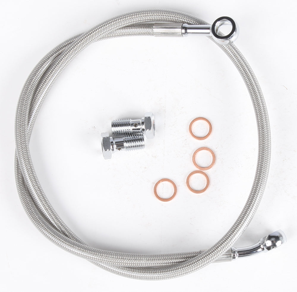 STREAMLINE UNIV-R-32 Braided Stainless Steel Rear Brake Line - 32 inches