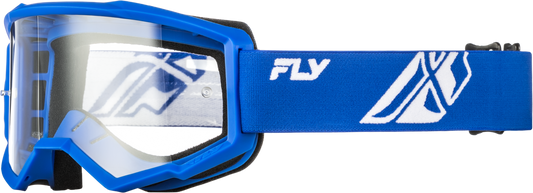 FLY RACING FOCUS GOGGLE BLUE/WHITE W/ CLEAR LENS'LENS