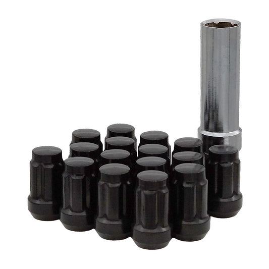 Sedona DFC-54015B 12mm x 1.50 Lock Style Lug Nuts with Key, Black, Pack of 16