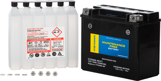 Fire Power CTX20HL-BS-Ft Maintenance-Free Sealed 12V Motorcycle and ATV Battery