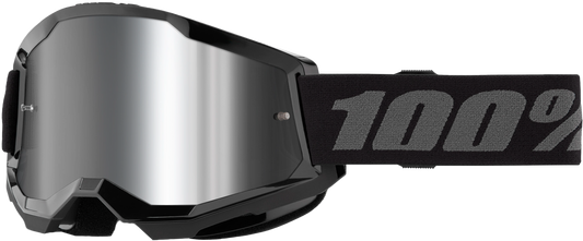 100-Percent Strata 2 Goggle with Silver Mirror Lens – Black Frame for Superior Performance