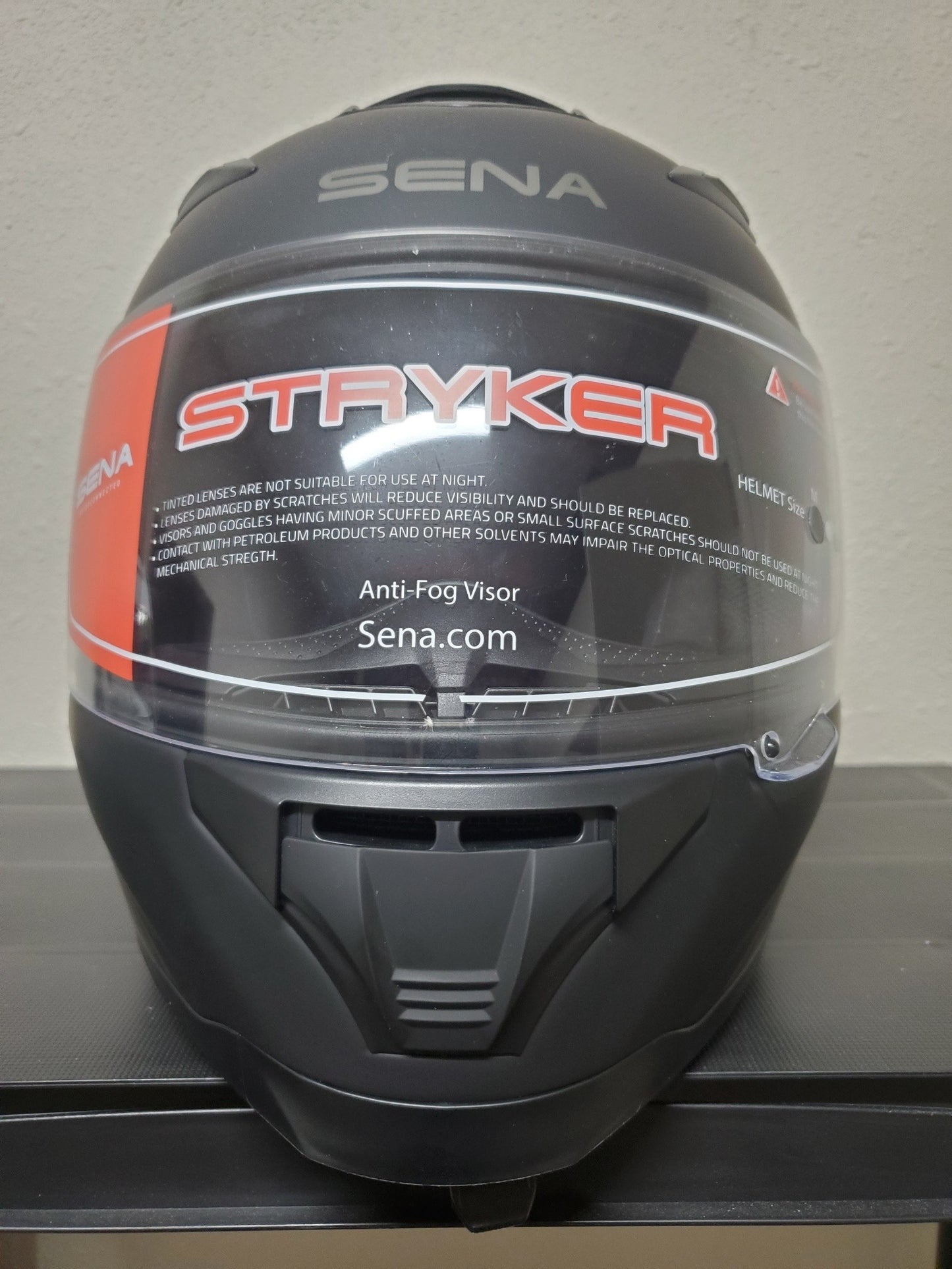Sena Stryker Helmet Bluetooth Mesh Harman Kardon Sound : Matte Black Gloss White
