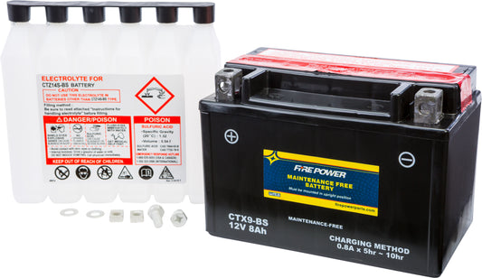 Fire Power CTX9-BS Maintenance Free Sealed Motorcycle and ATV Battery