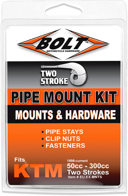 BOLT EU.EX.MNTS 2 Stroke Pipe Mount Kit for KTM & Husqvarna 50cc-300cc Models