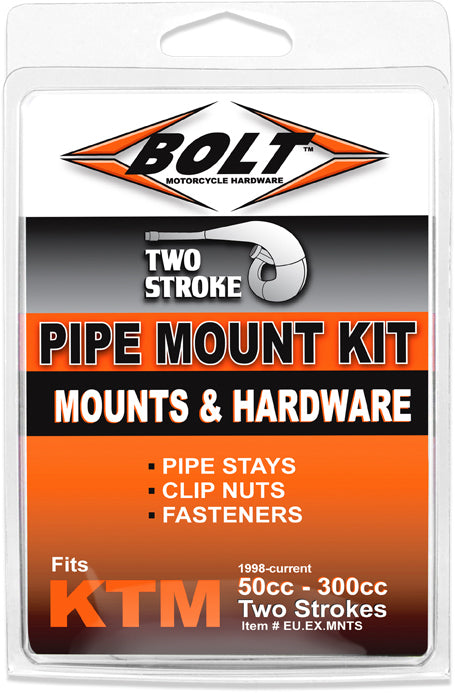 BOLT EU.EX.MNTS 2 Stroke Pipe Mount Kit for KTM & Husqvarna 50cc-300cc Models