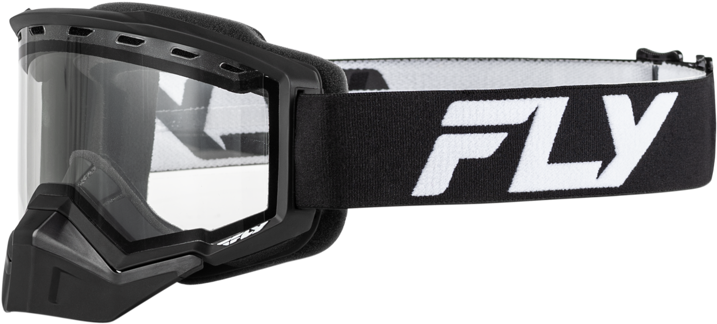 Fly Racing Youth Focus Snow Goggle Black/White with Clear Lens - Part Number FLB-24FY2