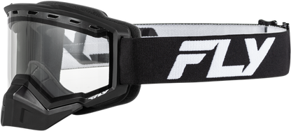 Fly Racing Youth Focus Snow Goggle Black/White with Clear Lens - Part Number FLB-24FY2