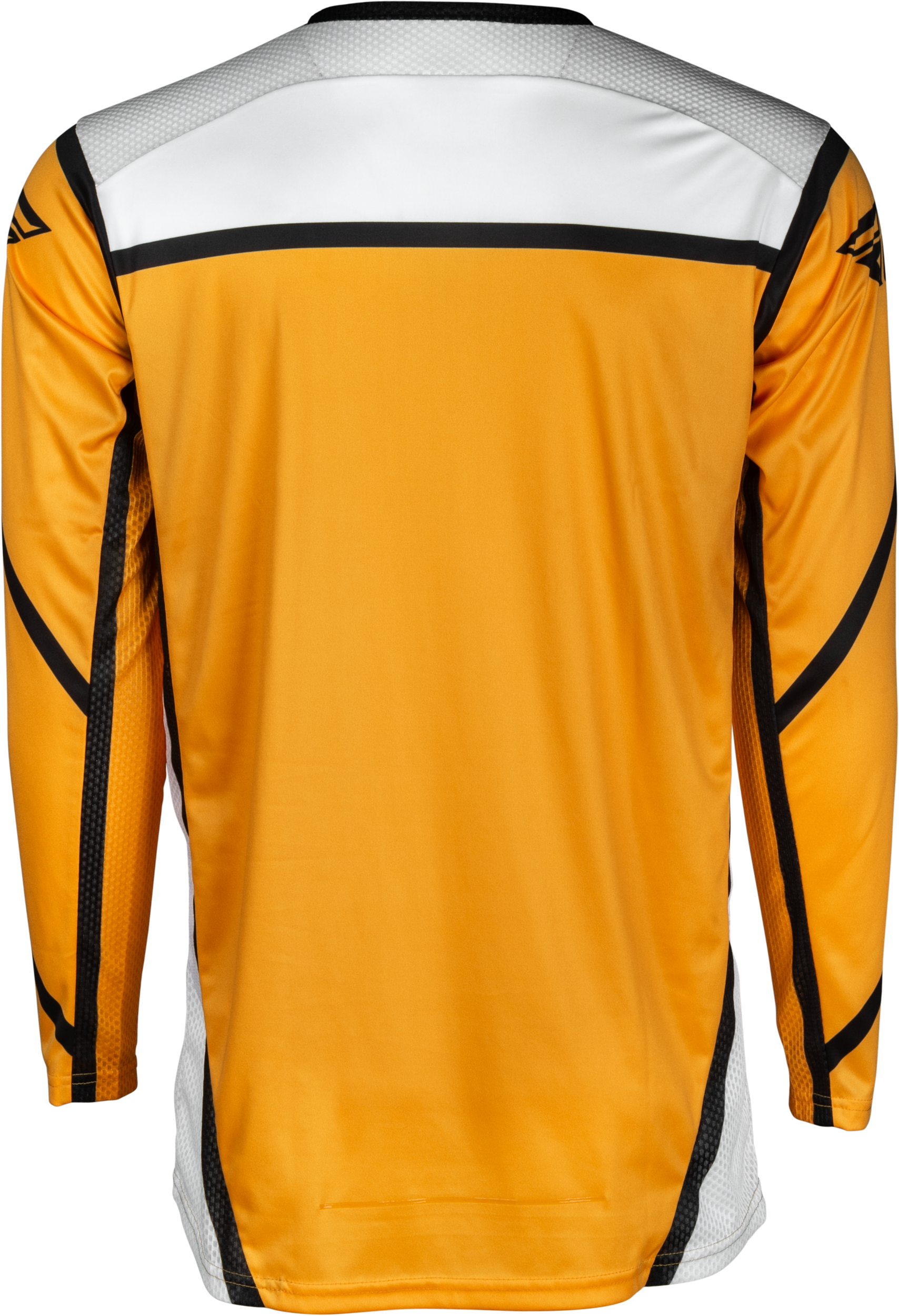 Fly Racing Lite Jersey White/Black/Mustard Large - Lightweight Performance Motorcycle Jersey
