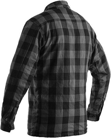 RST Lumberjack CE Grey Check Textile Motorcycle Shirt with Kevlar Protection