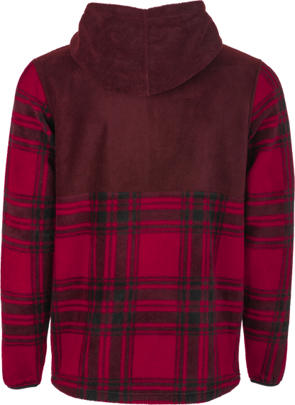 FLY RACING FLY HALF ZIP PULLOVER HOODIE RED PLAID