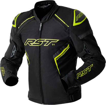 RST S1 D3o Textile Jacket Black, Grey & Fluorescent Yellow, Small - Part 103614F.YEL-40