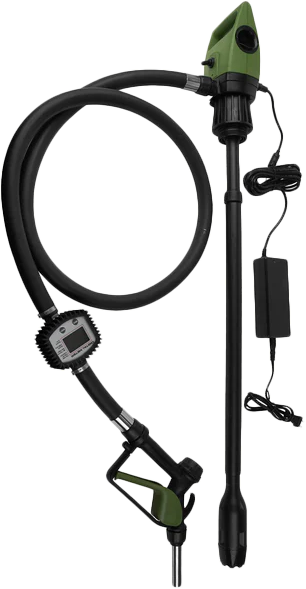 TERA PUMP Tredrumt M Telescopic Metered Electric Drum Pump - 110V to 20V DC Adapter, 7.1 GPM Flow Rate