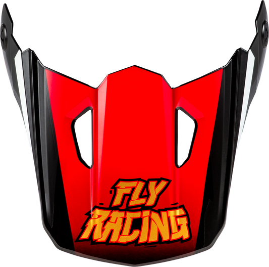 FLY RACING YOUTH KINETIC SCORCHED HELMET VISOR RED/BLACK/WHITE YS-YL'YL