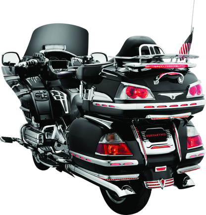 Kuryakyn LED Lighted Trunk Lid Handle for Honda GL1800 Gold Wing (2001-2005) - Chrome with Clear Lens and Red LEDs