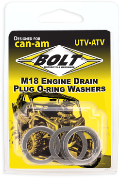 BOLT CAN-ALM18 Aluminum Engine Drain Plug Washer (M18x24) - 5 Pack