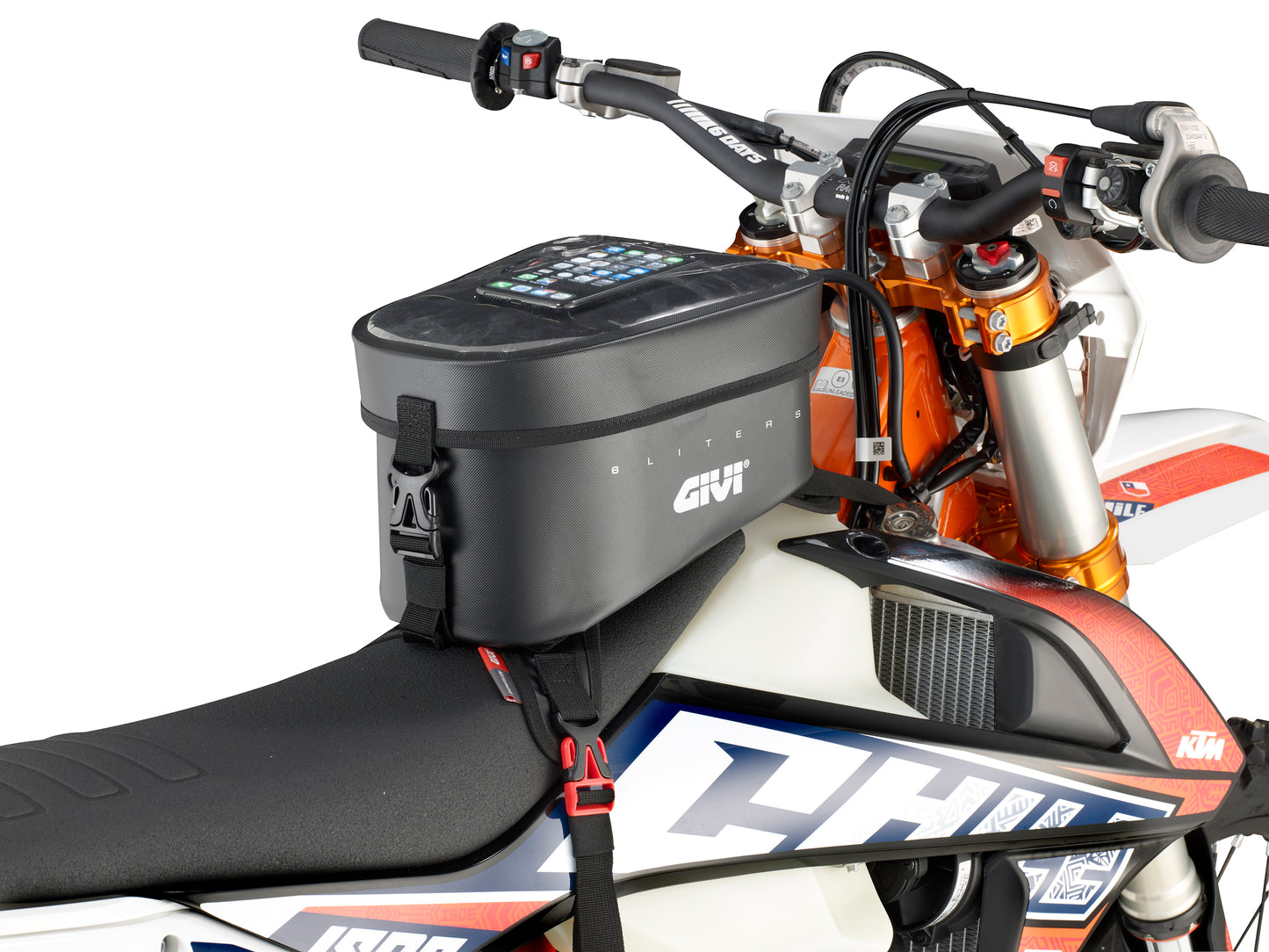 GIVI GRT716 Waterproof 10 Liter Tankbag with Strap Mount — Durable, Weatherproof Motorcycle Storage
