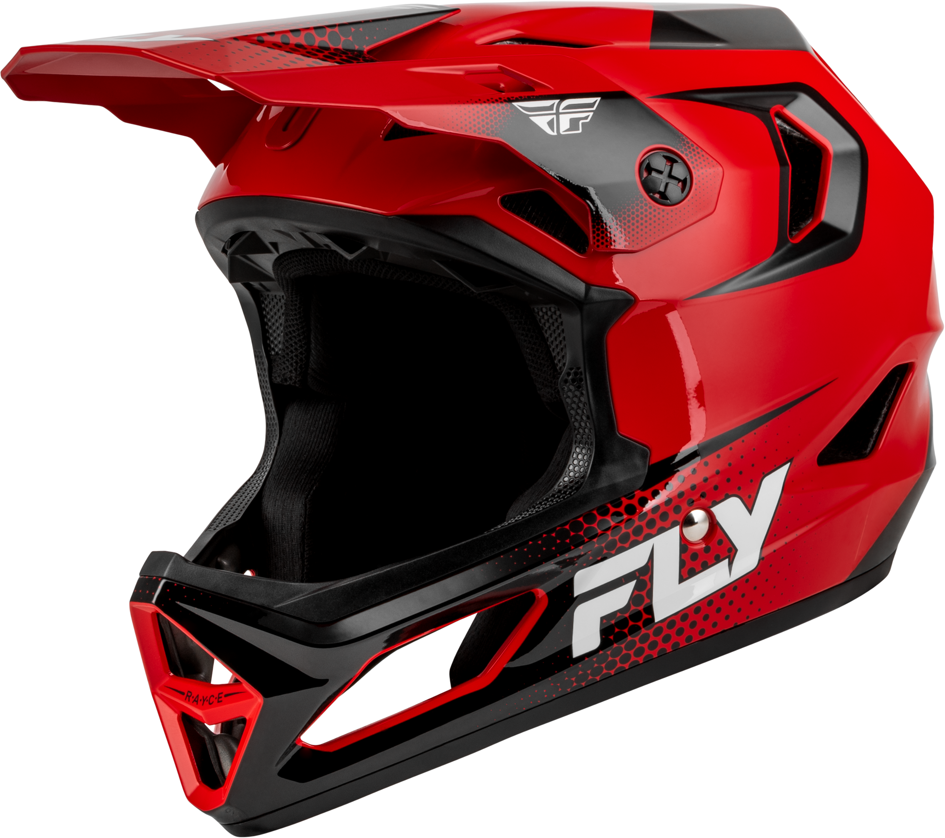 Fly Racing Rayce Sonar Bicycle Helmet Large - Red, Black & White