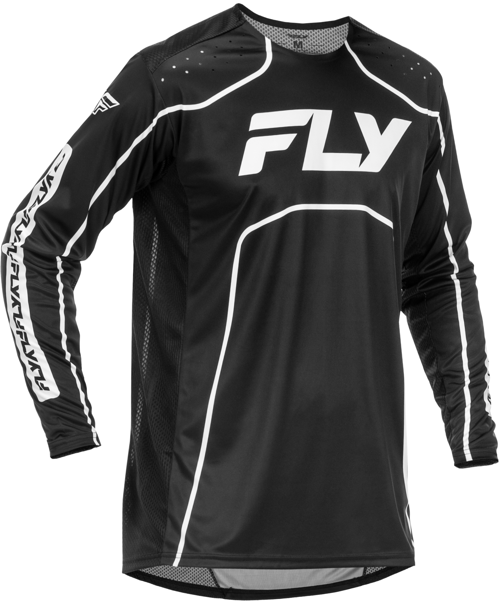 Fly Racing Youth Rayce Bicycle Jersey Black/White Ys - Comfortable Performance Cycling Top