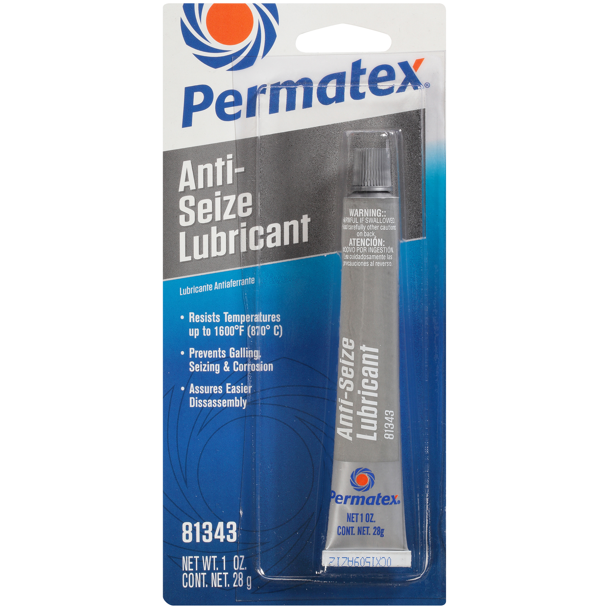 Permatex 81343 Anti Seize Lubricant - 1 oz for Spark Plugs, Bolts, and Fasteners