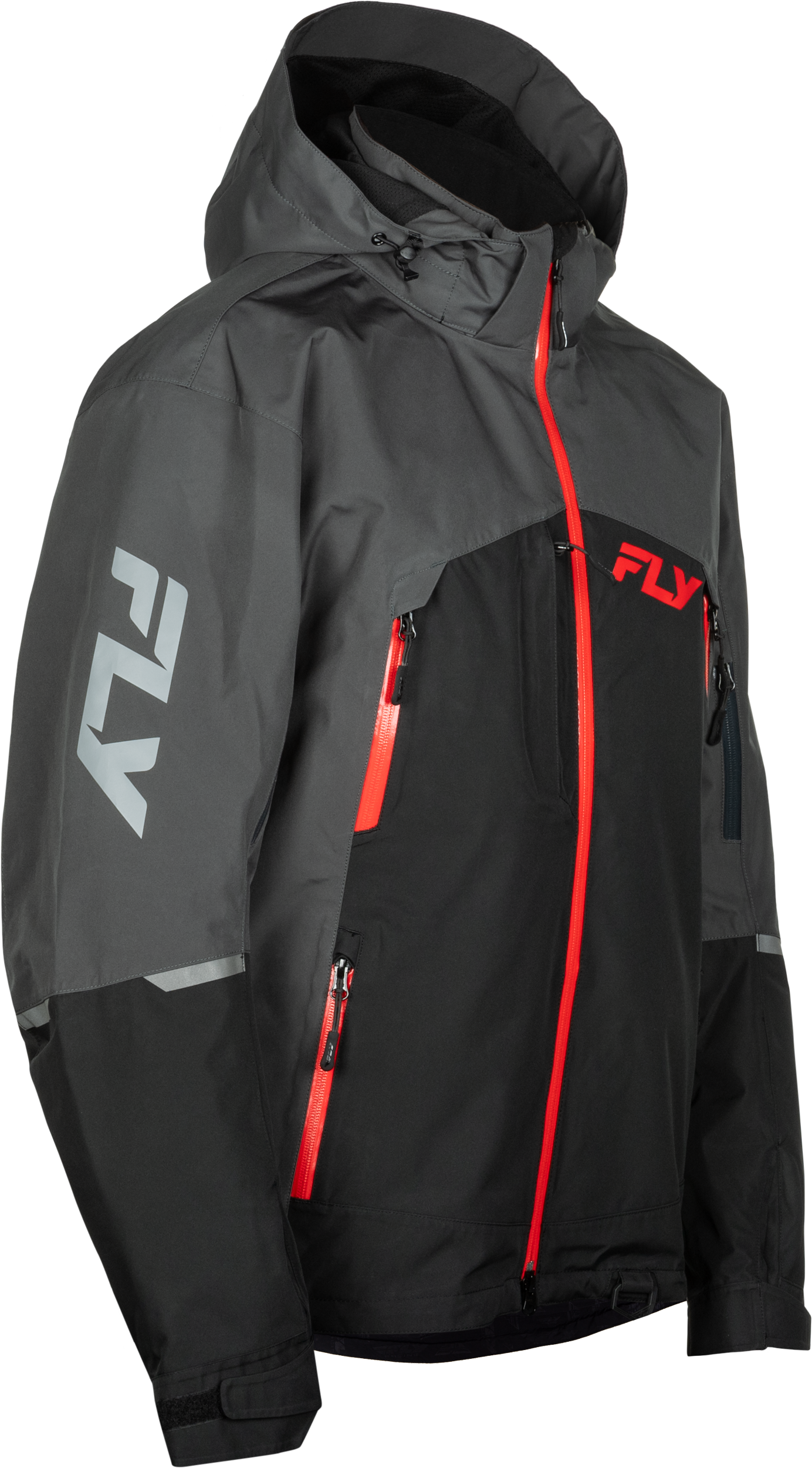 Fly Racing Incline Jacket Grey/Black Medium – Waterproof Breathable Motorcycle Outerwear