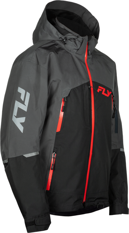 Fly Racing Incline Jacket Grey/Black Medium – Waterproof Breathable Motorcycle Outerwear