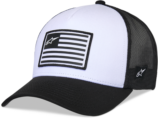 ALPINESTARS FLAG SNAPBACK HAT WHITE/BLACK