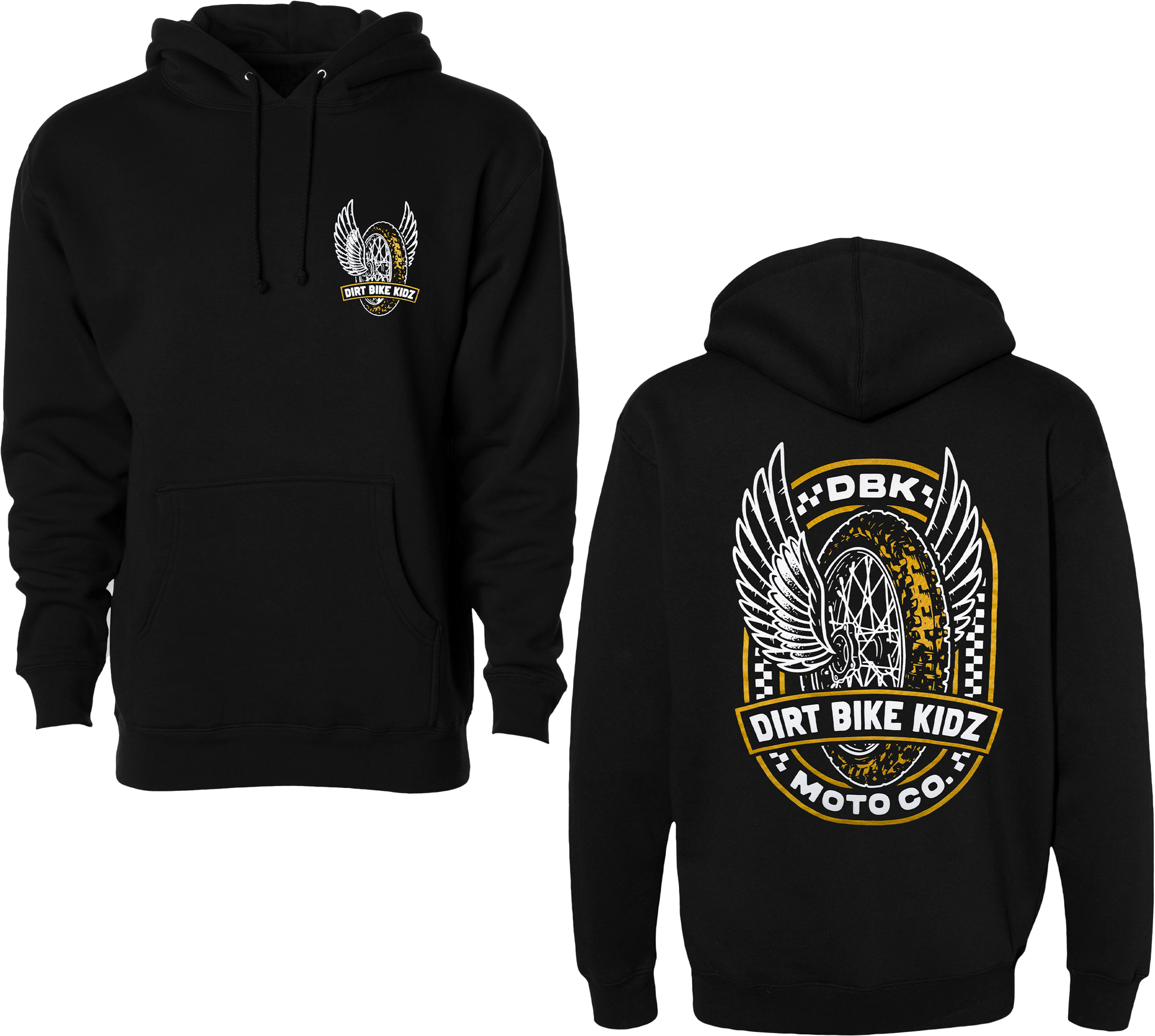 DBK Guardian Hoodie Black 2X - Comfortable 8oz Cotton-Poly Blend