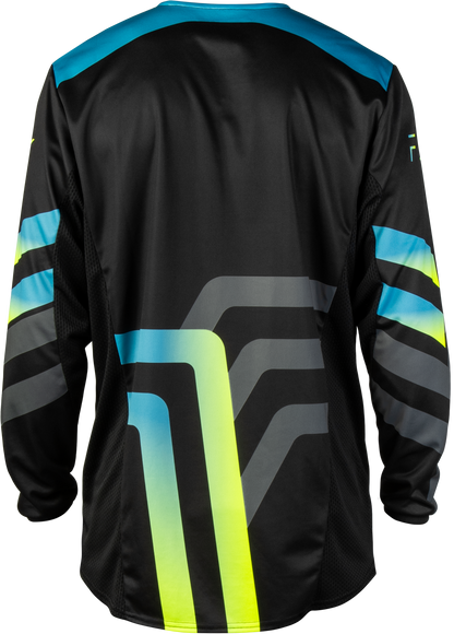 Kinetic Volt Jersey Black/Grey/Teal/Yellow 2x