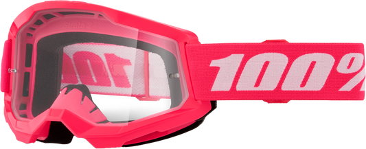 100-Percent Strata 2 Junior Goggle Pink Clear Lens - Youth Snow Sports Eye Protection