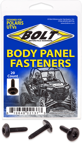 BOLT RZR-BDPNL M6x24 UTV Body Panel Fasteners - 20 Pack