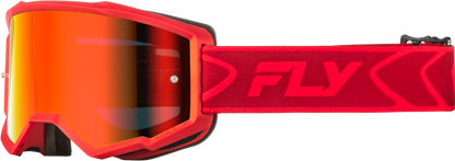 Fly Racing Zone Goggle Red/Crimson with Red Mirror/Smoke Lens