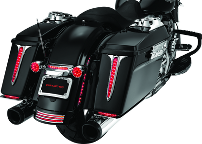 Kuryakyn Rear Fender Accents for Harley Davidson FLHX and FLTRX Models in Chrome