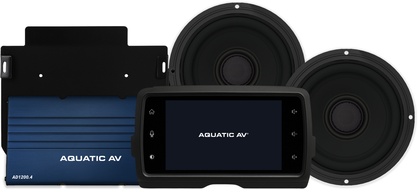 AQUATIC AV HK405 Deluxe Harley Package Fltr 14-23 Marine Audio System