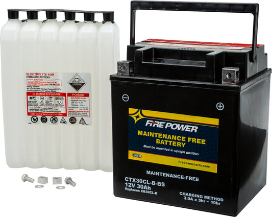 Fire Power CTX30CL-B-BS Maintenance-Free Sealed 12V Battery for Sea-Doo GTI and LTD 155 Models