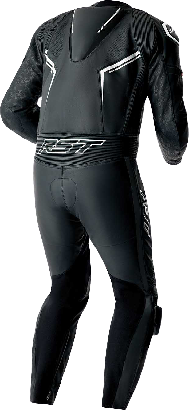 RST S1 D3o Suit Black and White Leather Motorcycle Suit - Part 103604WHI-42