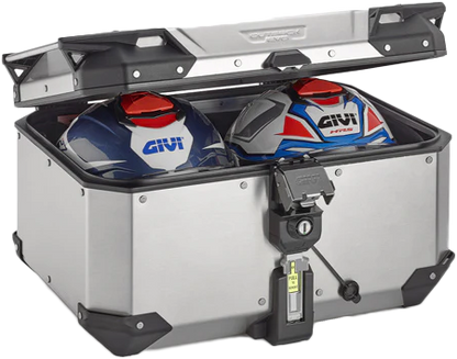 GIVI Outback EVO Smart Top Case 58L Silver with Monokey System and Security Lock