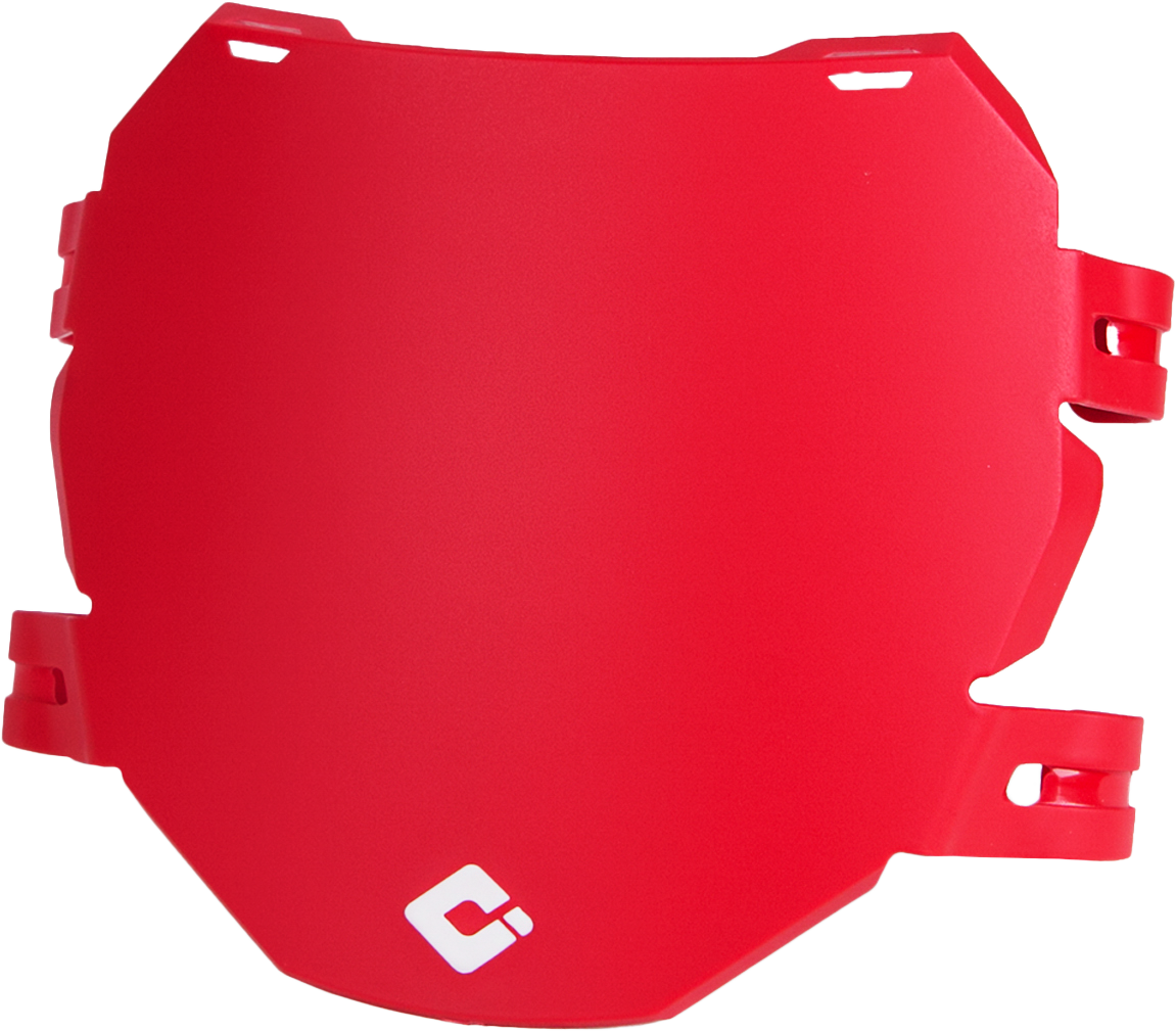 ODI D70DP-R Downhill/E Bike Number Plate – Red for Enhanced Aero Performance and Visibility