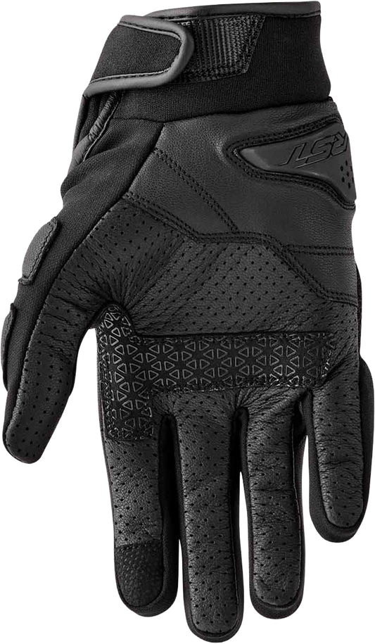 RST Vortek Black Textile Gloves Large - Durable Motorcycle Gear