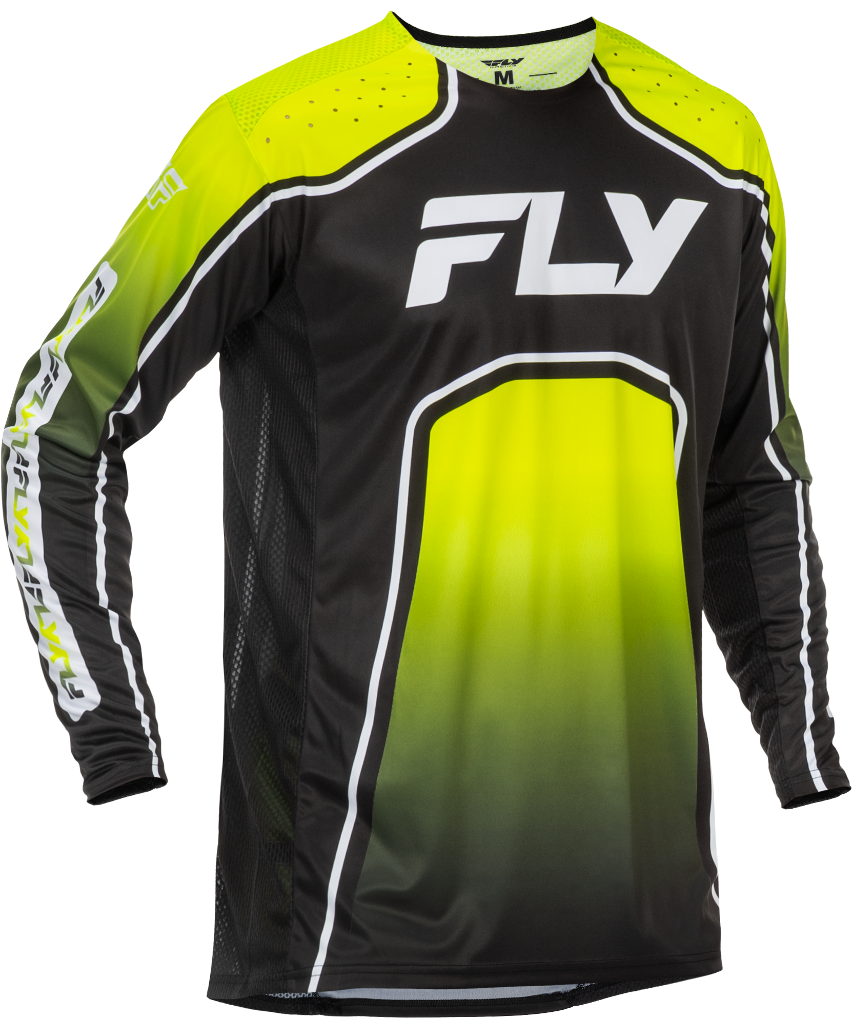Fly Racing Youth Rayce Bicycle Jersey Lime/Black/White Youth, Part No. 379-053YL