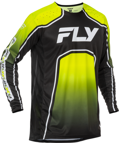Fly Racing Youth Rayce Bicycle Jersey Lime/Black/White Youth, Part No. 379-053YL